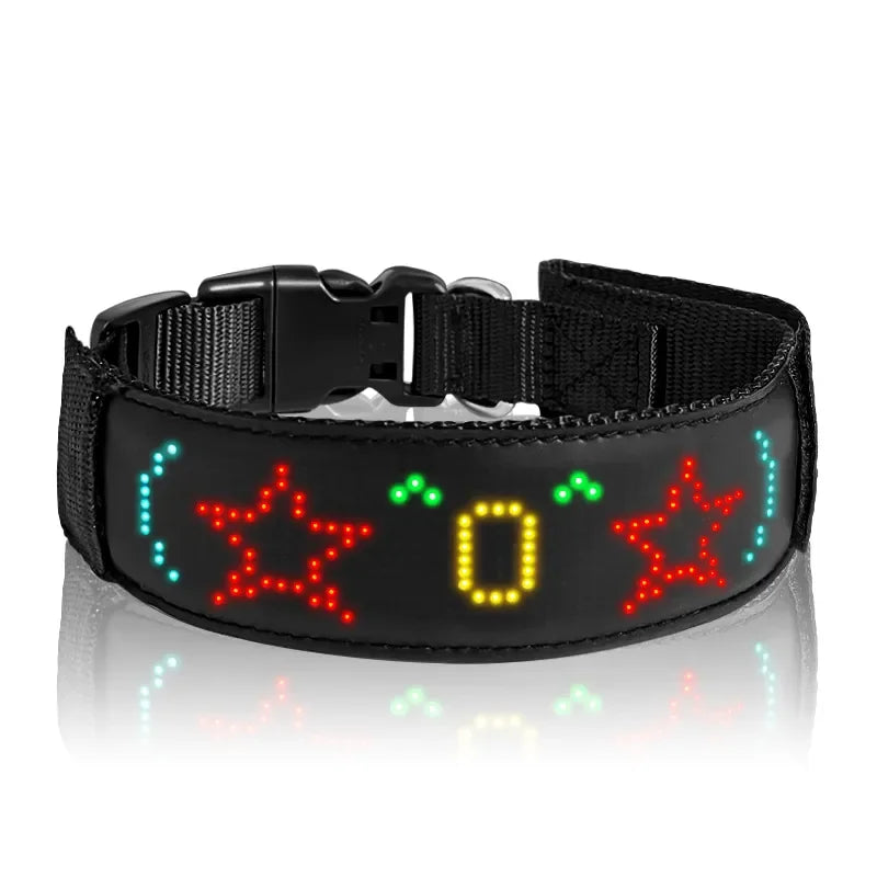 Pet Electronic Collar RGB Can Customize Text Color