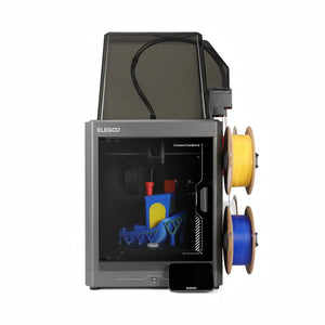 Multicolor Benchy model being printed inside Centauri Carbon 2