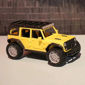 Multicolor 3D printed toy car sample
