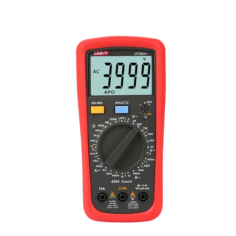 Uni-trend Multifunktionell Digital Multimeter Överspänning Överström Punkt UT39A+