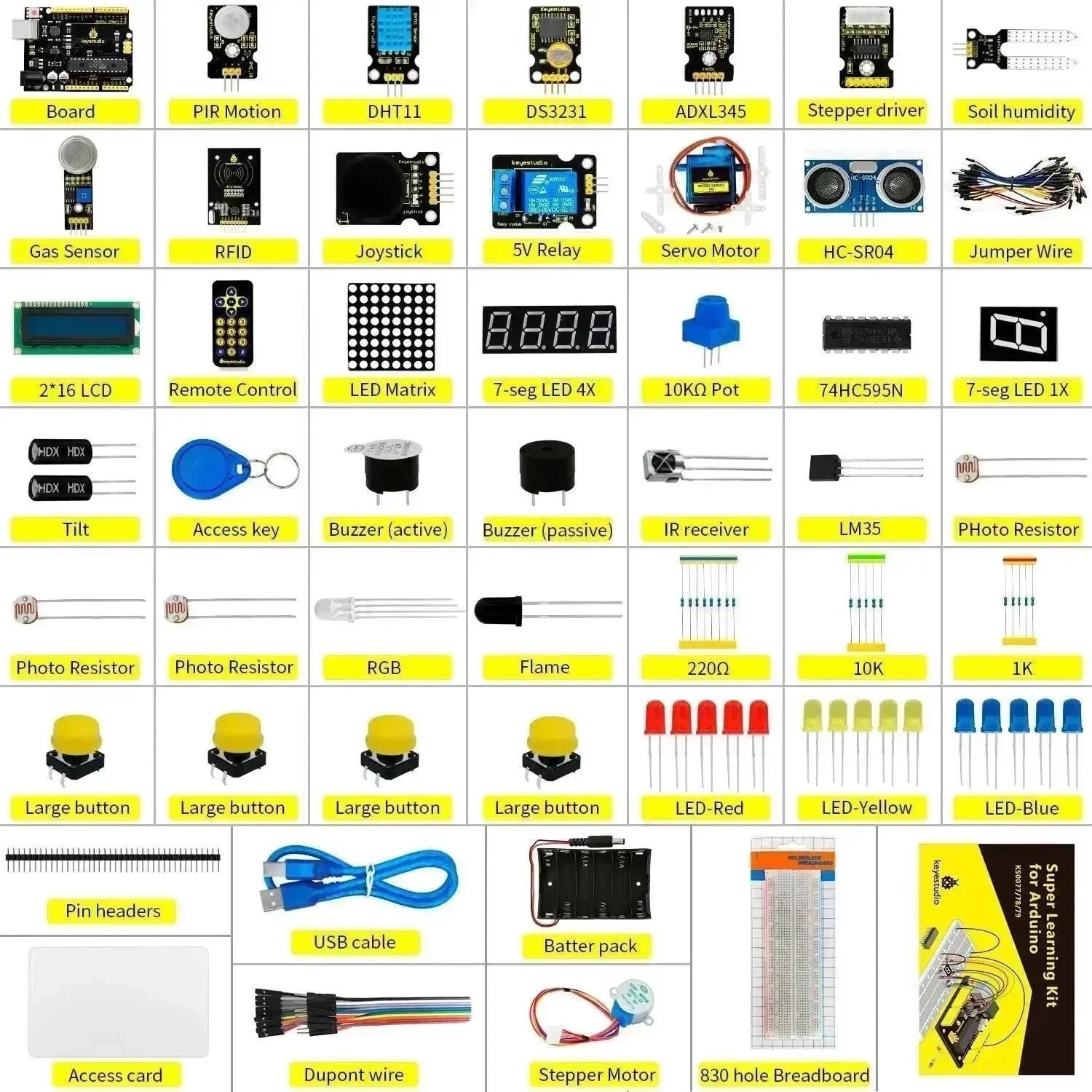 Keyestudio Super Starter kit/Learning Kit for Arduino Education W - OpenELAB
