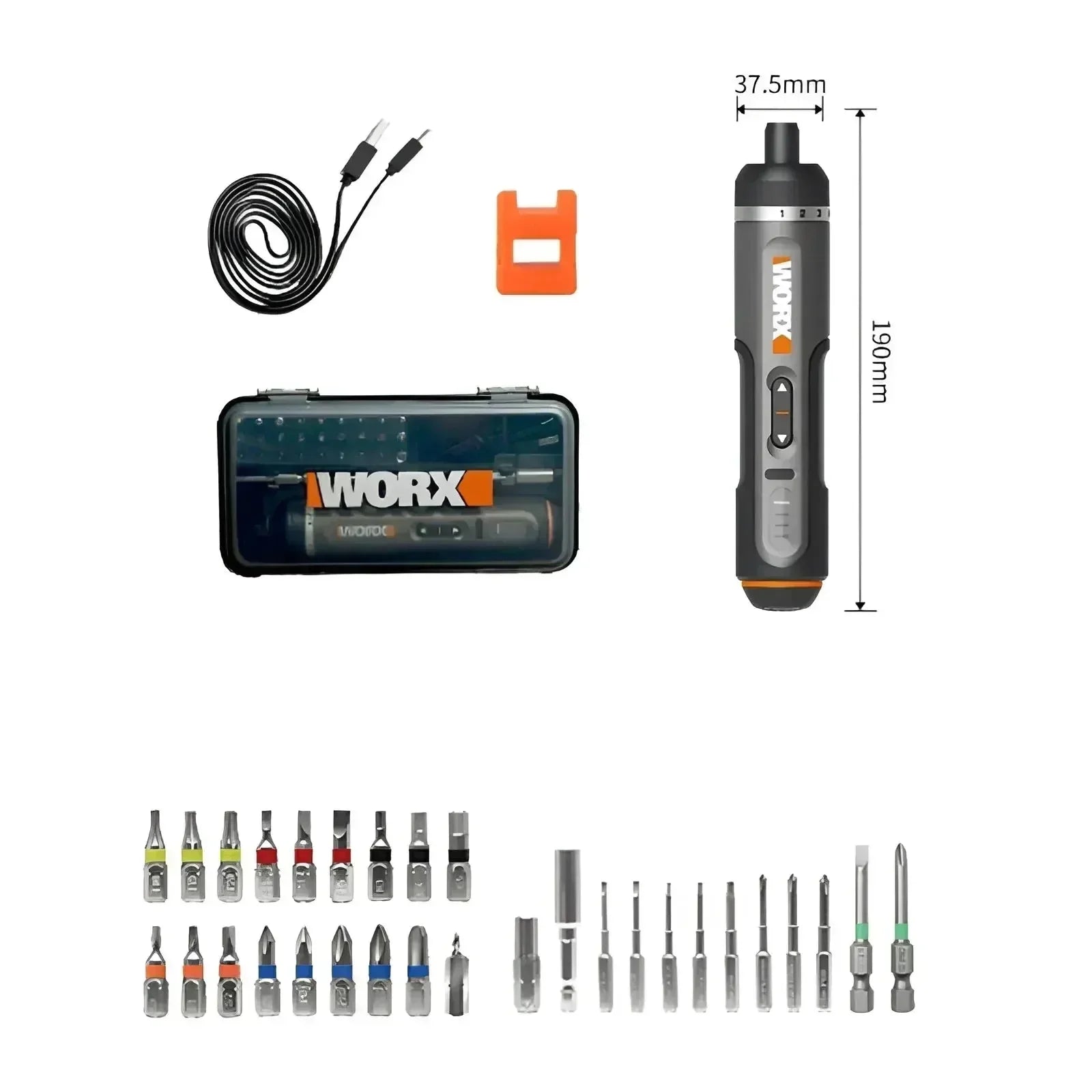 WORX WX242 Mini jeu de tournevis électriques avec magnétiseur