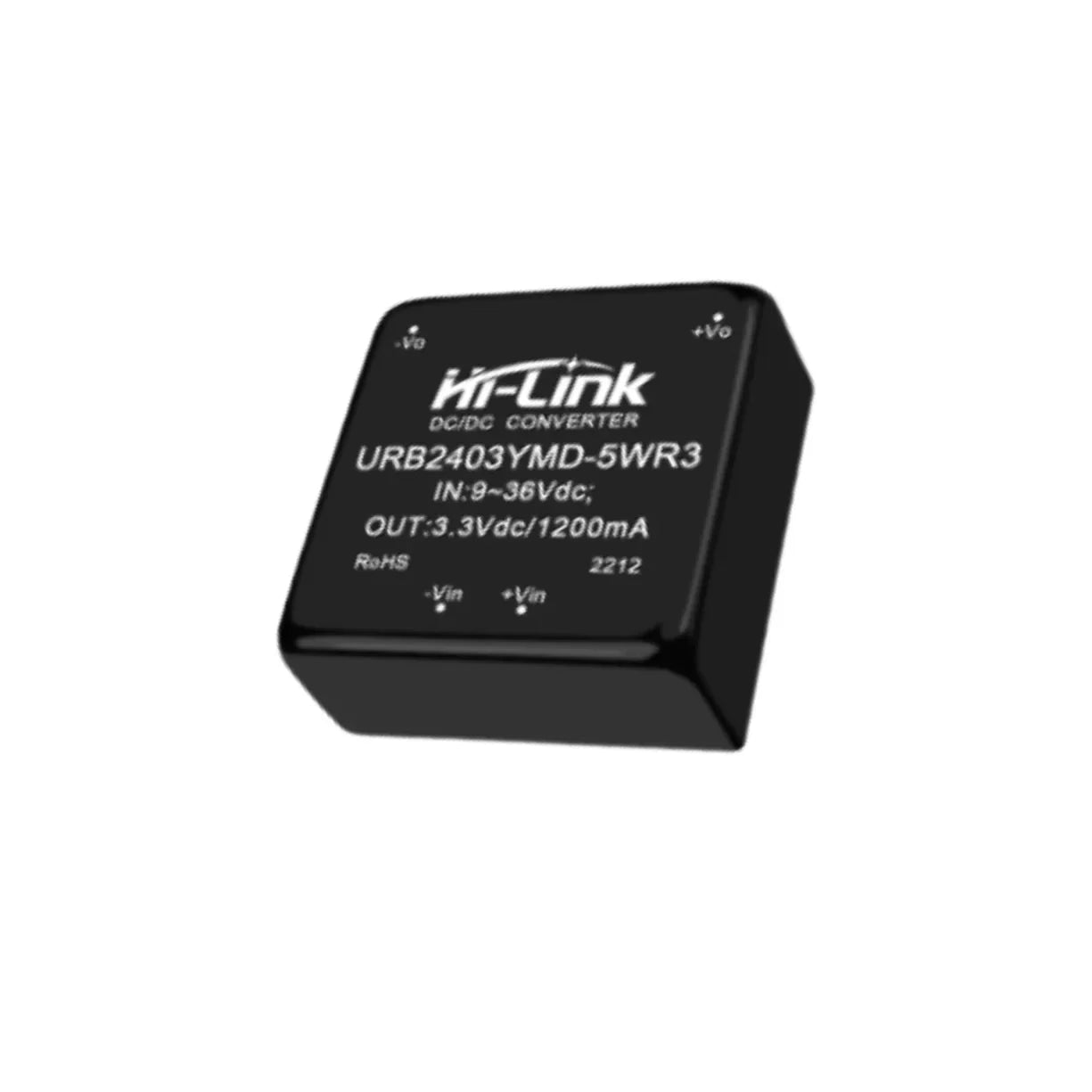 Módulo DC-DC Hi-Link Elevador de 24V a 3.3V 1200mA 5W Salida Única