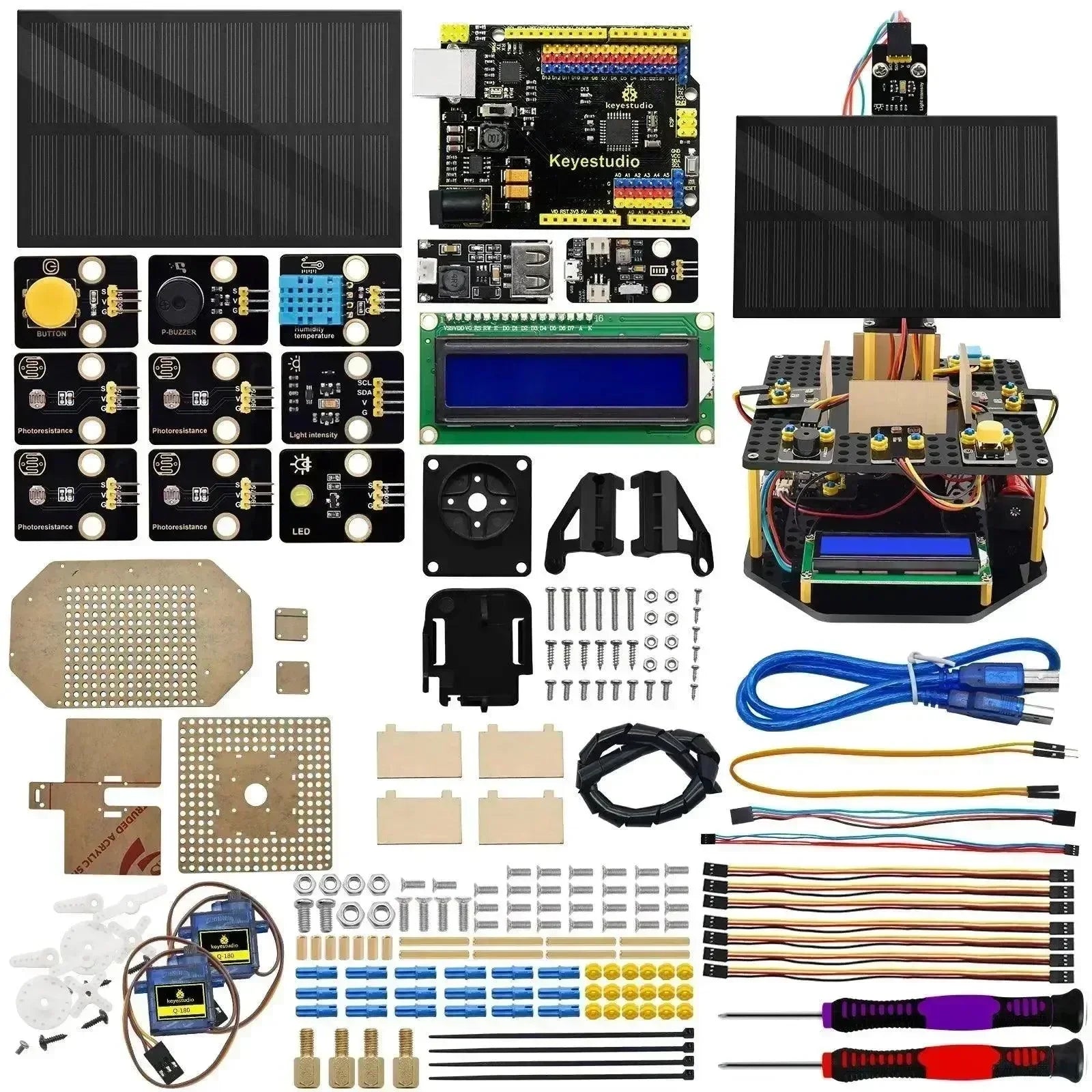 Keyestudio Acrylic Smart Solar Tracker System Tracking Starter Kit - OpenELAB