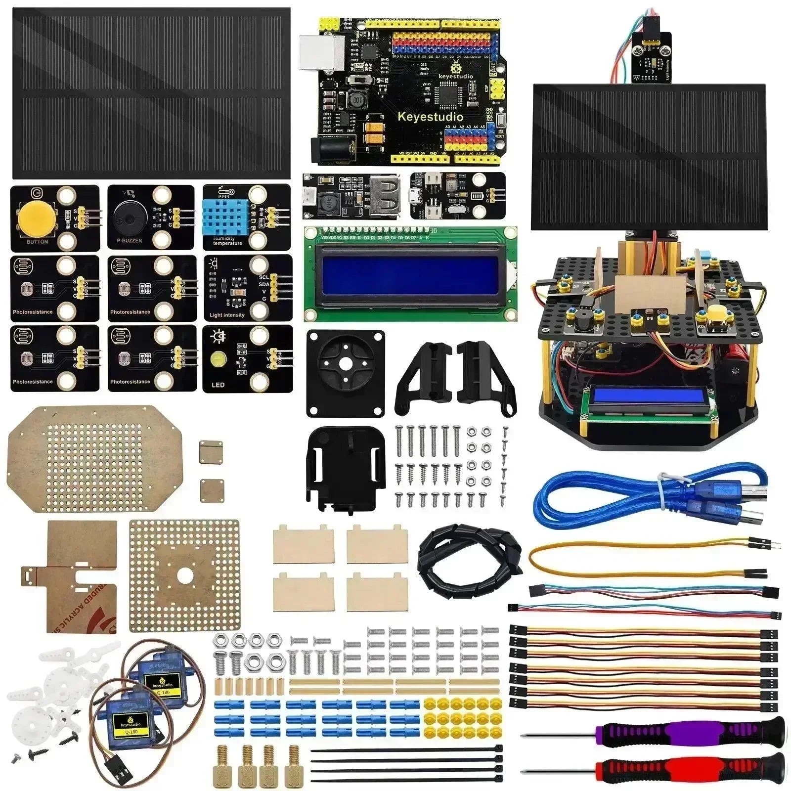 Keyestudio Acrylic Smart Solar Tracker System Tracking Starter Kit - OpenELAB