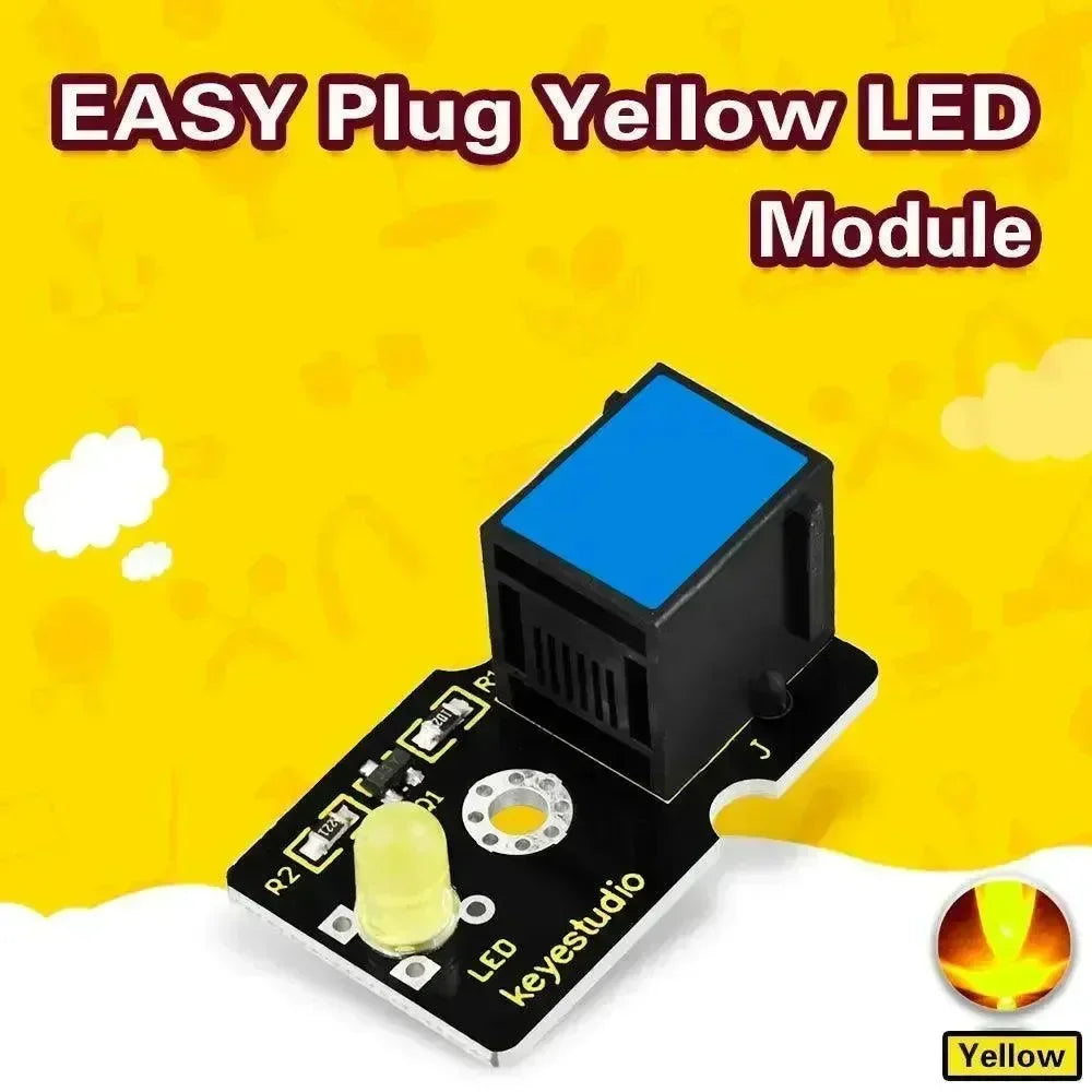 Keyestudio EASY PLUG RJ11 Yellow LED Module - OpenELAB