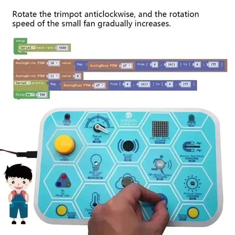 KeyeStudio Kidsbits Maker Coding Box V1.0 Starter Kit for Arduino STEM 7+