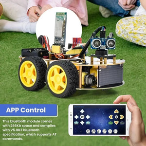 Keyestudio Upgraded 4WD BT Multi-purpose Smart Car V2 - OpenELAB