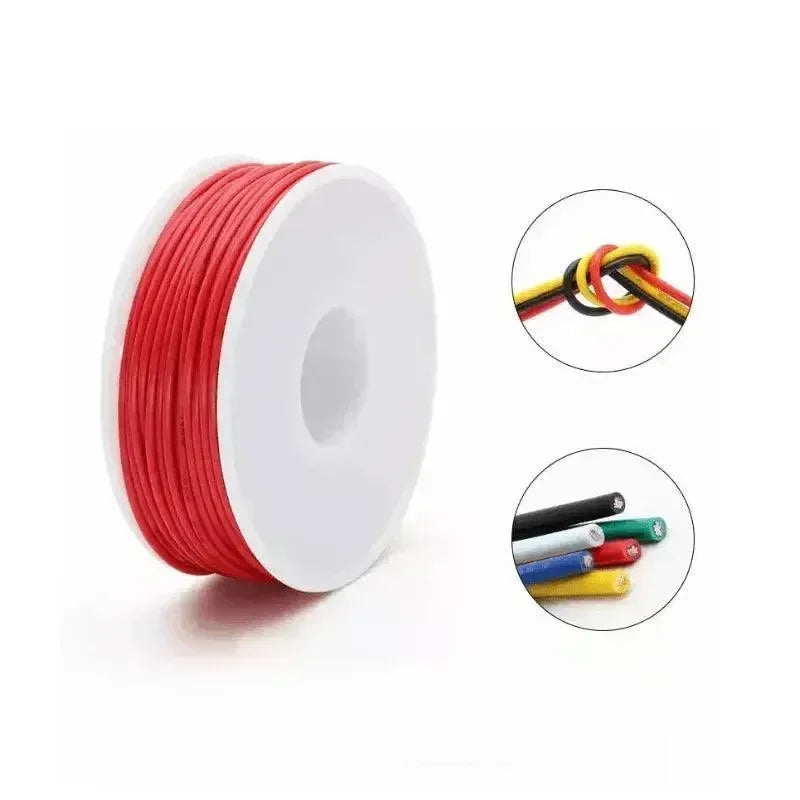 16AWG silikonový elektrický vodič - 5 barev, 5 rolí celkem 25 metrů na krabici