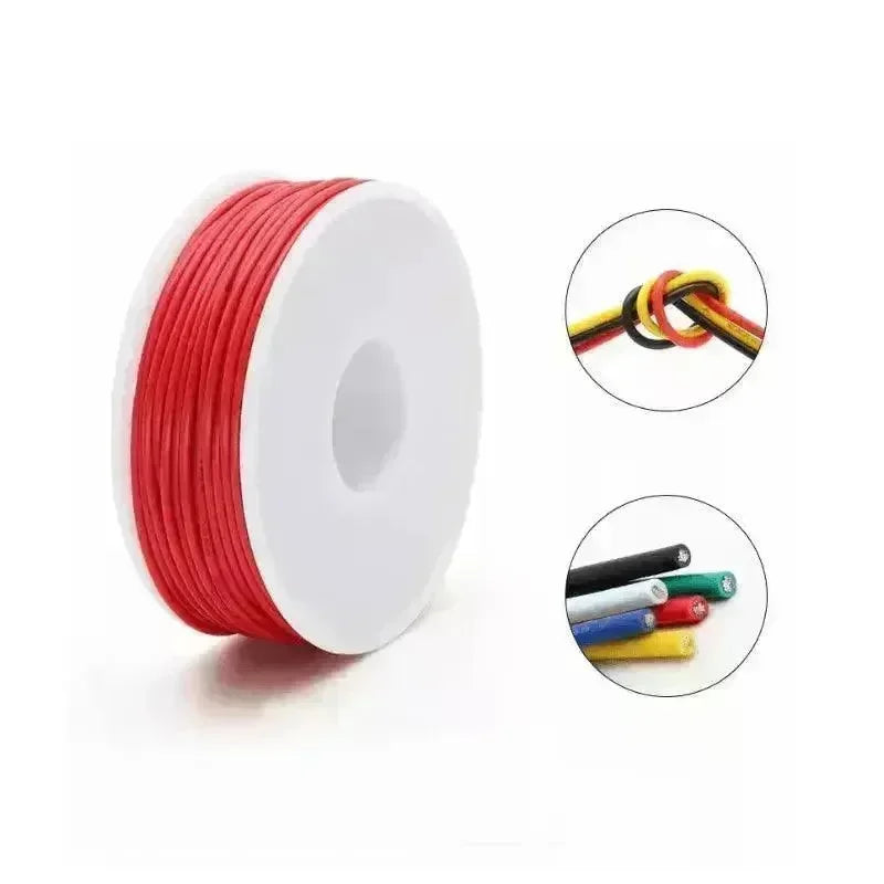 30AWG Silikon-Elektrokabel – 5 Farben, 5 Rollen à 100 Meter pro Karton