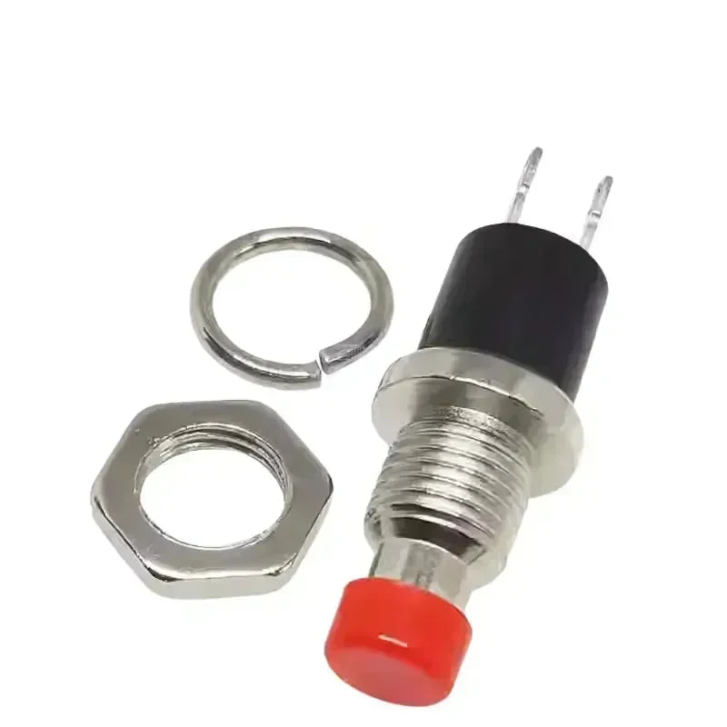 Przełącznik przyciskowy PBS-110/PB05A bez blokady z otworem 6/7MM, samoczynnie resetujący się, 2-pinowy