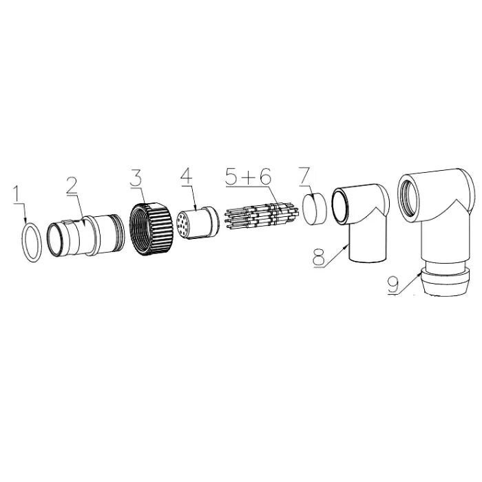 Ensemble de connecteur coudé RoboSense 11 broches (Prévente, délai de livraison 4–5 semaines)
