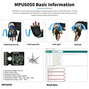 Keyestudio Motion Sensing Glove Gesture Nano Control Smart Car - OpenELAB