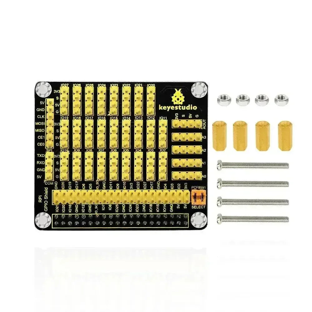 GPIO shield med PCF8591 AD-DA til Raspberry Pi
