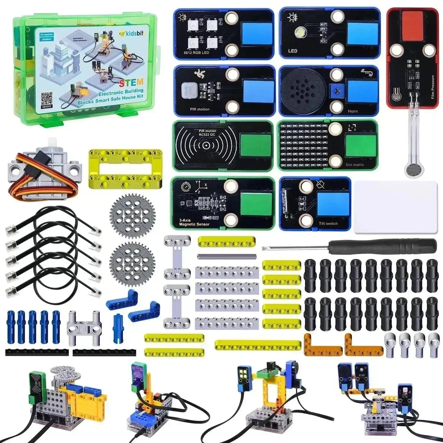 Kit de inicio de sensor IoT Arduino Raspberry Pi compatible con RJ11 Lego
