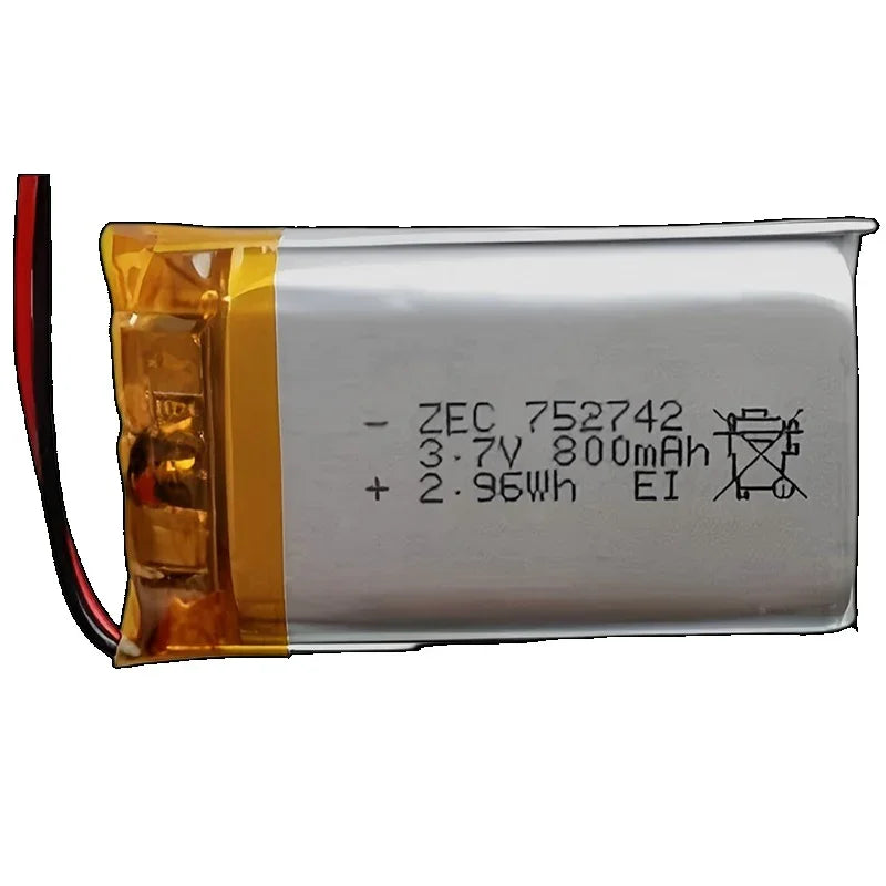 OpenELAB 752742 Batteria al litio polimerica 800mAh 3.7V