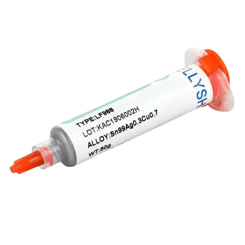 217° Solder Paste Syringe Flux for Soldering SMD BGA IC PCB Needle Tube Tin Solder Paste, Pusher/needle feed, Lead-free high temperature solder paste