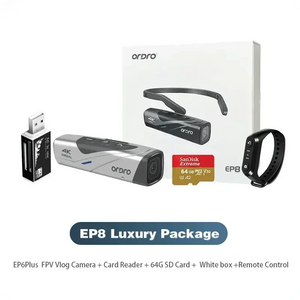 New ORDRO EP8 FPV Wearable Action 4K POV Camcorder Vlog Camera - OpenELAB