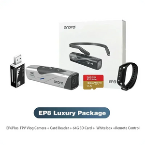 New ORDRO EP8 FPV Wearable Action 4K POV Camcorder Vlog Camera - OpenELAB