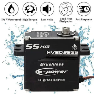 E-POWERRC 55kg Brushless HV Servo - OpenELAB