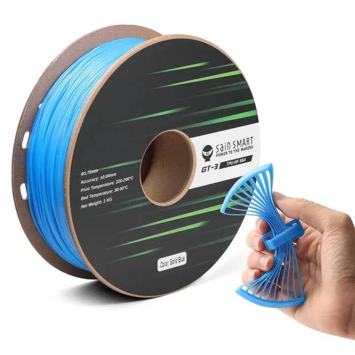 Genmitsu GT-3 High-Speed 95A Translucent Blue Flexible TPU Filament 1.75mm 1KG