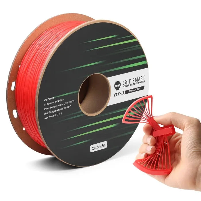 Genmitsu GT-3 High-Speed 95A Translucent Red Flexible TPU Filament 1.75mm 1KG