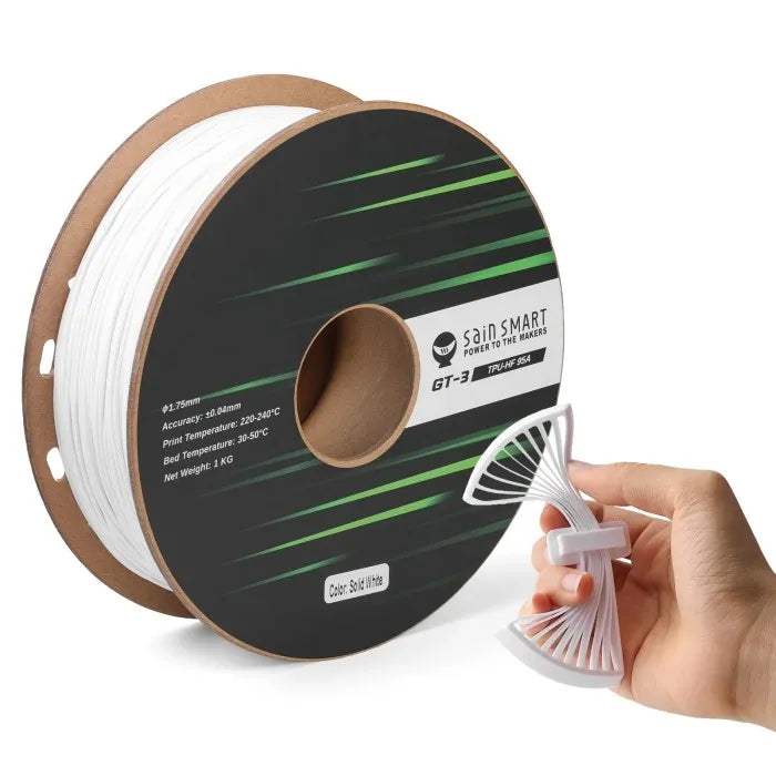 Genmitsu GT-3 High-Speed 95A White Flexible TPU Filament 1.75mm 1KG