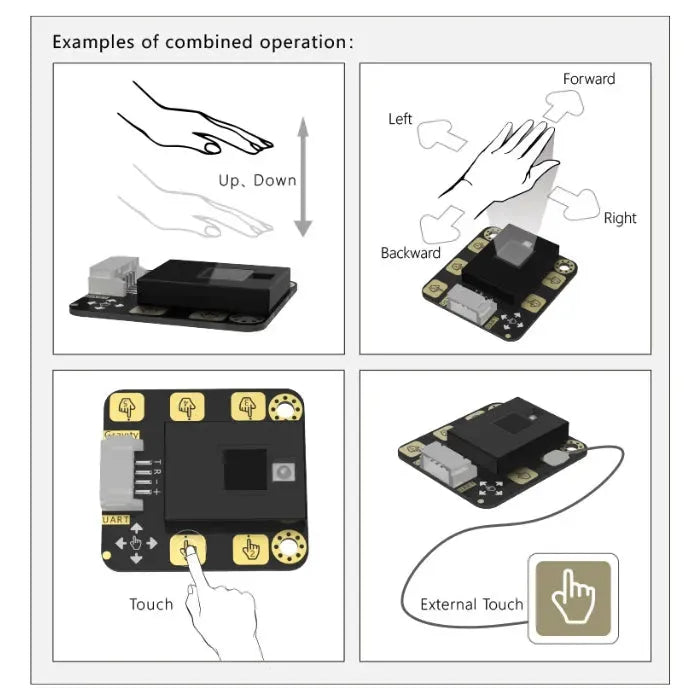 Gravity: Gesture & Touch Sensor (UART, 7 Gestures, 0~30cm)-8