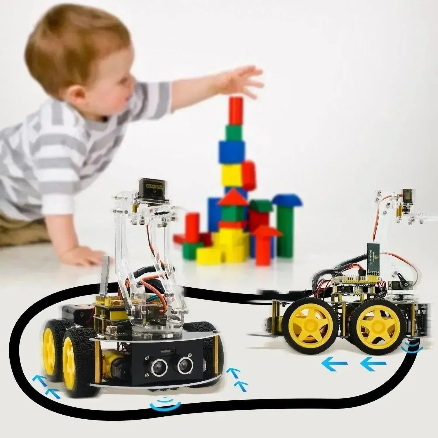 Keyestudio 4WD Mechanical Arm Robot Smart Car for Arduino - OpenELAB