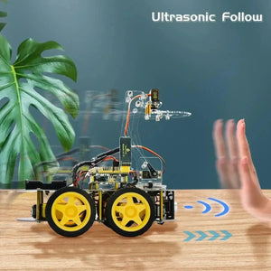 Keyestudio 4WD Mechanical Arm Robot Smart Car for Arduino - OpenELAB