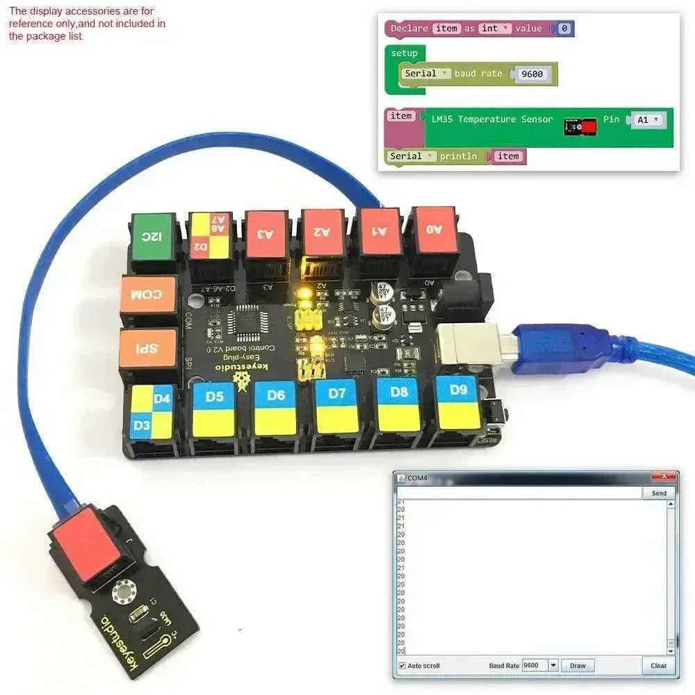 KeyeStudio EASY PLUG RJ11 LM35 modul teplotního senzoru