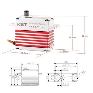 KST BLS815 V8.0 Digital Metal Gear Brushless Servo 20Kgf.cm 0.07sec-6