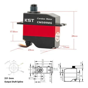 KST CM509MG Micro Coreless Metal Gear 6.0Kgf.cm 0.08sec Digital Servo-5