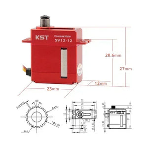 KST SV12-12 Super High Voltage 9.0Kgf.cm 0.10sec 60° Micro Servo-3