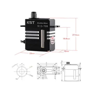 KST X12-708 Brushless Micro Servo 9.3Kgf.cm 0.07sec-4