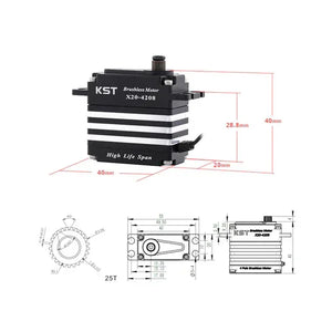 KST X20-4208 Brushless Contactless 6BB HLS Standard Servo 46Kgf.cm 0.07sec-3
