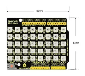 Keyestudio 40 RGB LED WS2812 Pixel Matrix Shield for Arduino - OpenELAB