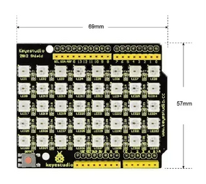 Keyestudio 40 RGB LED WS2812 Pixel Matrix Shield for Arduino - OpenELAB