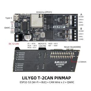 LILYGO T-2CAN ESP32S3 Controller with Dual CAN FD & QWIIC Interface-7