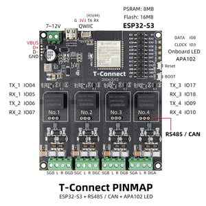 LILYGO T-Connect S3 2.4Ghz Wi-Fi BLE5 RS485 CAN Dev Board-8