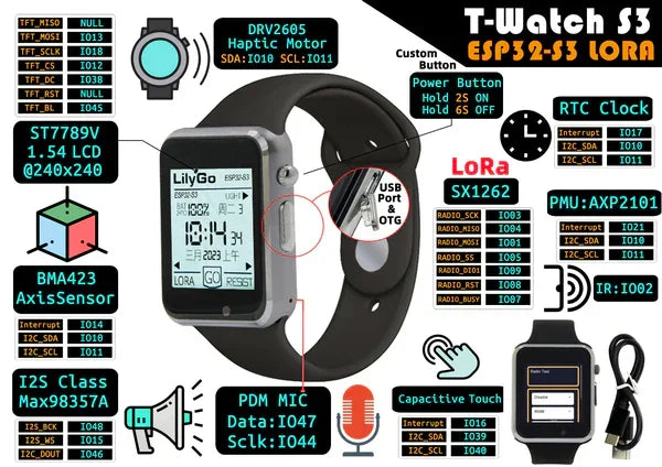 LILYGO T-Watch S3 Programmable Touchable ESP32-S3 WIFI Bluetooth LoRa-8