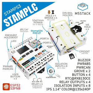 M5Stack M5Stamp PLC Controller with M5StampS3-2