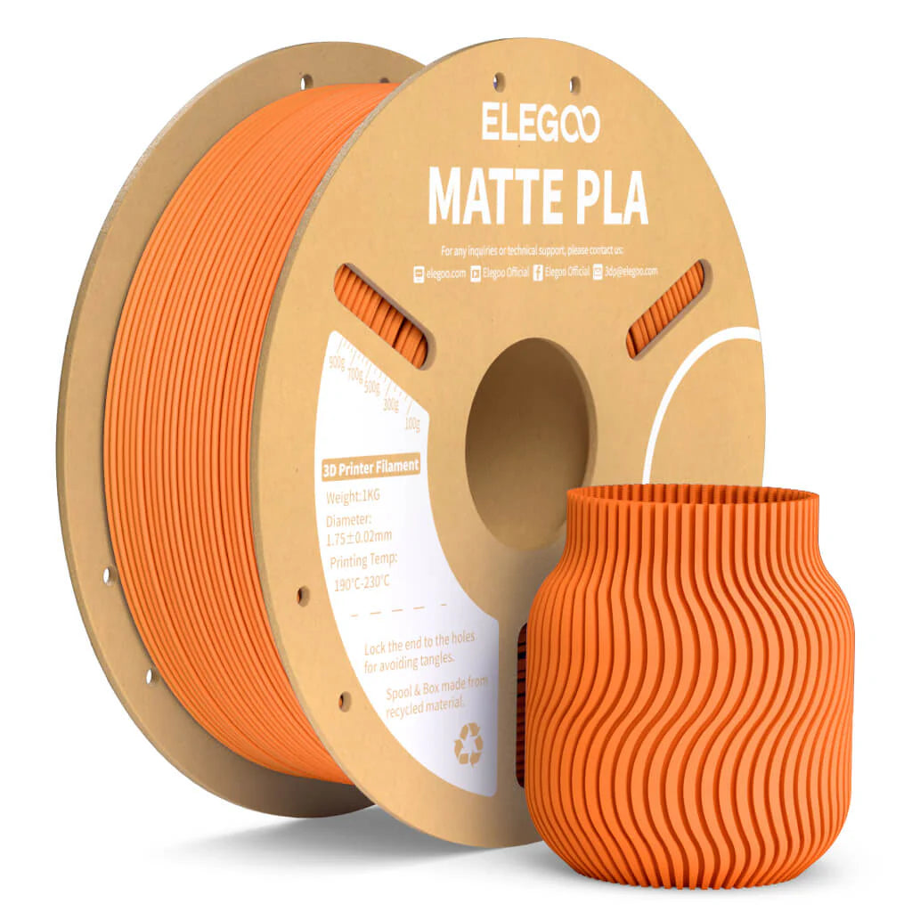 ELEGOO PLA Matte Orange Filaments 3D Printer Consumables 1KG 1.75mm for FDM 3D printer