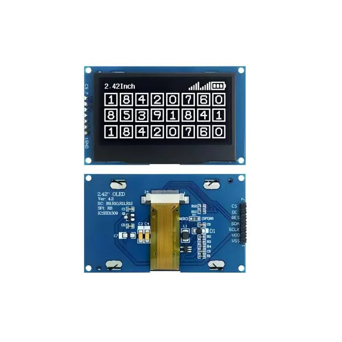 OpenELAB 2,42-calowy ekran OLED SSD1309 128x64 I2C SPI