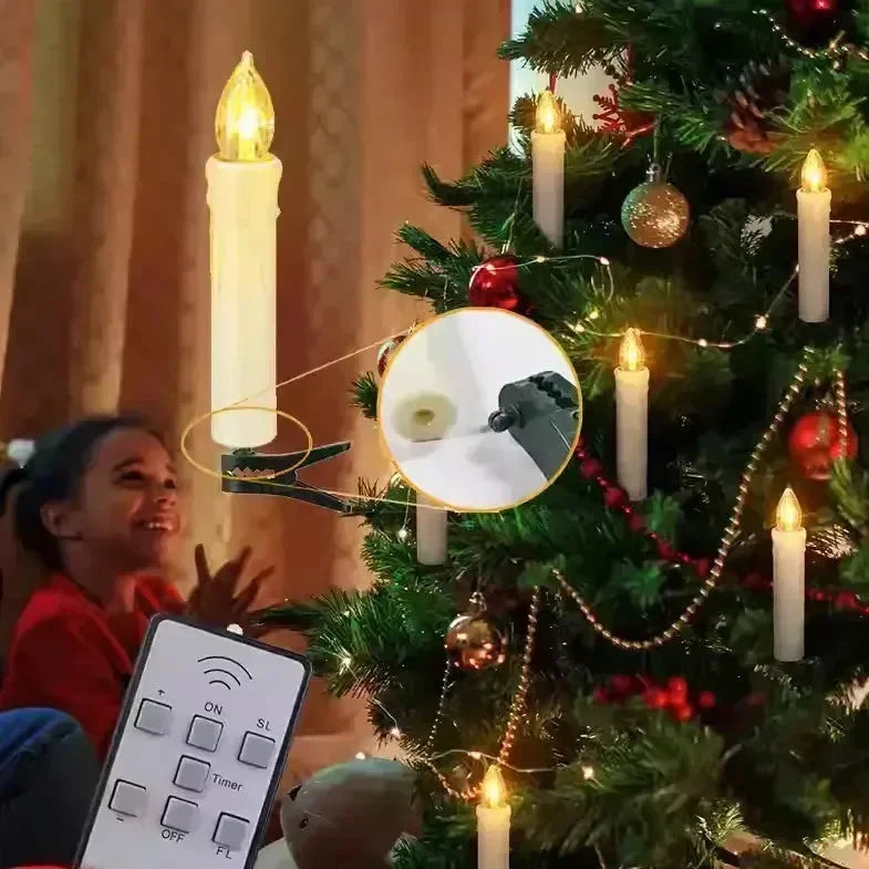 Bougie électronique télécommandée de Noël