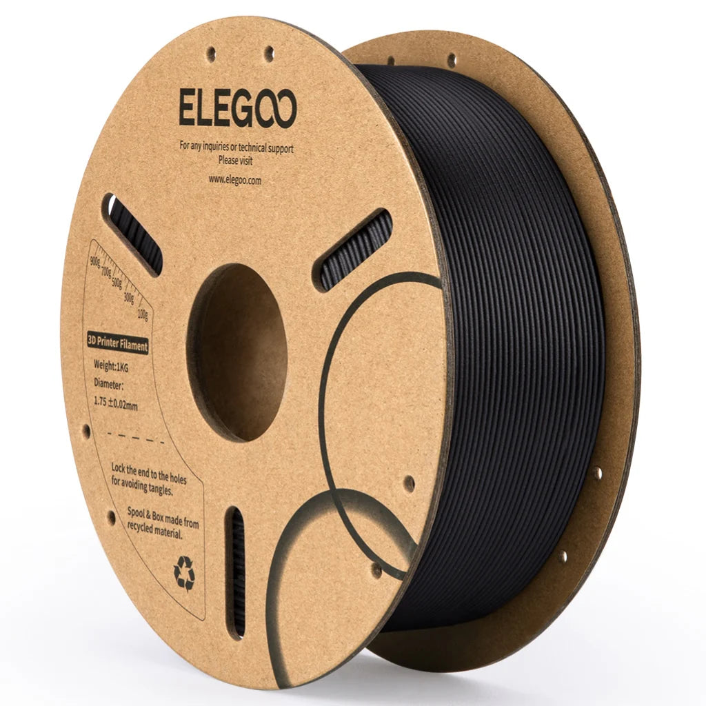 ELEGOO PLA-CF kolfiber svarta trådar 3D-skrivartillbehör 1KG 1,75 mm för FDM 3D-skrivare