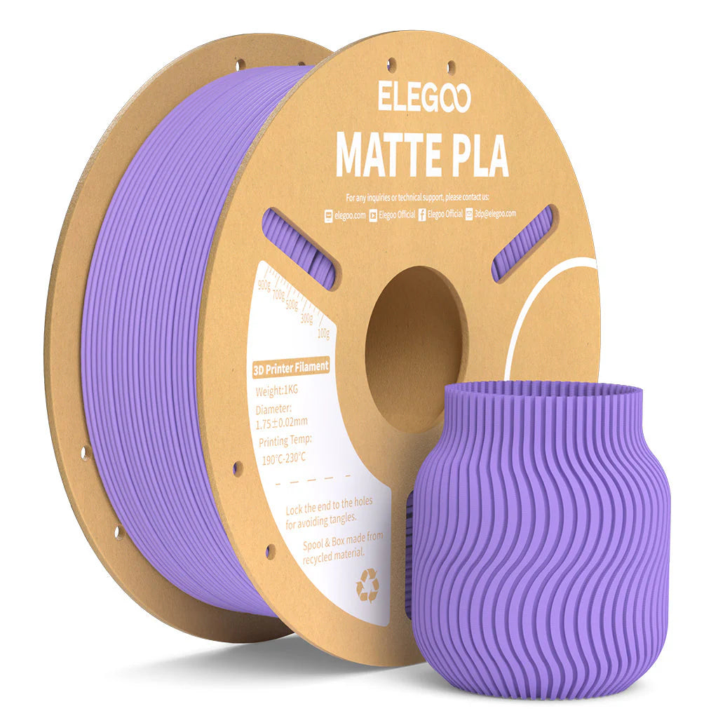 ELEGOO PLA Matte Lavender Purple Filaments 3D Printer Consumables 1KG 1.75mm for FDM 3D printer