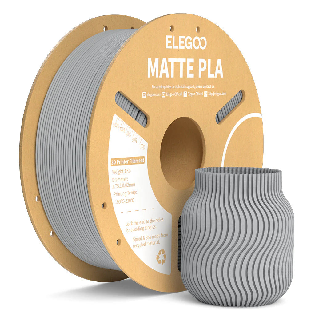 ELEGOO PLA Matte Slate Grey Filaments 3D Printer Consumables 1KG 1.75mm for FDM 3D printer
