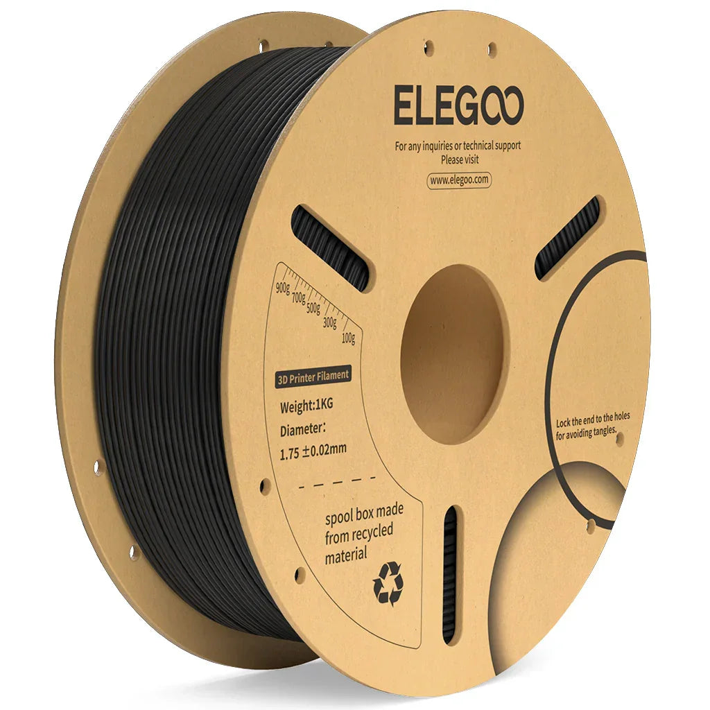 ELEGOO PLA Plus sorte tråde 3D-printer forbrugsvarer 1 KG 1,75 mm til FDM 3D-printer