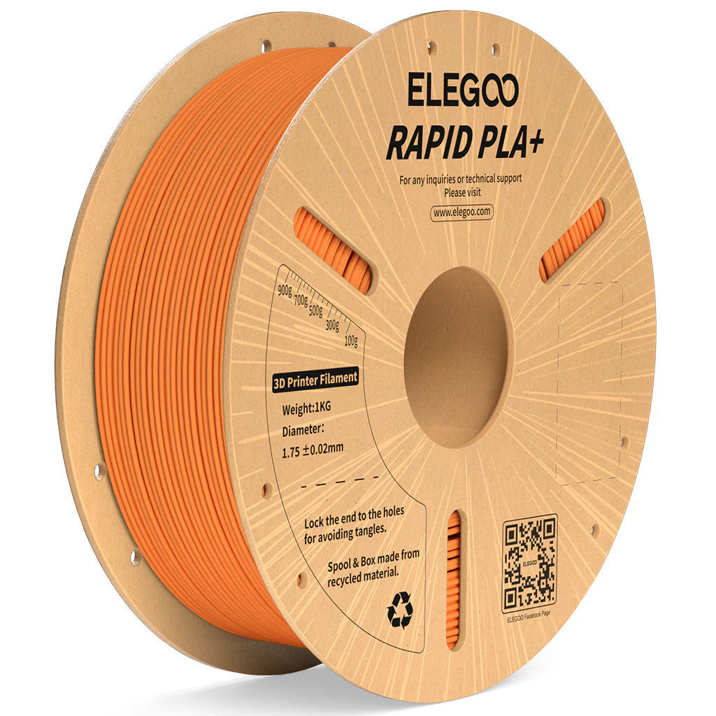 ELEGOO Snabb PLA Plus Orange Trådar 3D-skrivartillbehör 1KG 1,75 mm för FDM 3D-skrivare